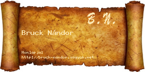 Bruck Nándor névjegykártya